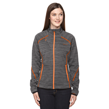 Ladies' Flux Melange Bonded Fleece Jacket - Stay warm and active! Made of 100% polyester mélange jersey bonded to 100% polyester microfleece. 