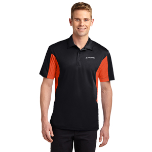 Men's Sport-Tek® Side Blocked Micropique Sport-Wick® Polo - Smooth, snag-resistant and moisture-wicking micropique with colorblock panels. 3.8-ounce, 100% polyester tricot