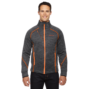 Men's Flux Melange Bonded Fleece Jacket - Stay warm and active! Made of 100% polyester mélange jersey bonded to 100% polyester microfleece. 