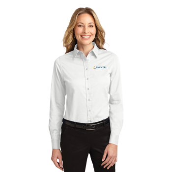 Ladies' Long Sleeve Easy Care Shirt - This comfortable wash-and-wear shirt is indispensable for the workday. 