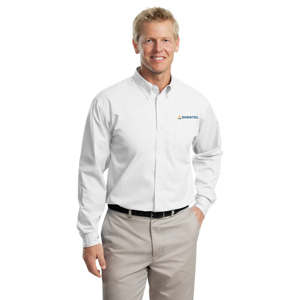 Men's TALL Long Sleeve Easy Care Shirt - This comfortable wash-and-wear shirt is indispensable for the workday.