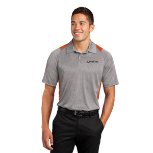 Sport-Tek&reg; Heather Colorblock Contender&trade; Polo - Color pops at the shoulders and sides make this moisture-wicking, snag-resistant polo a true contender for easygoing style.