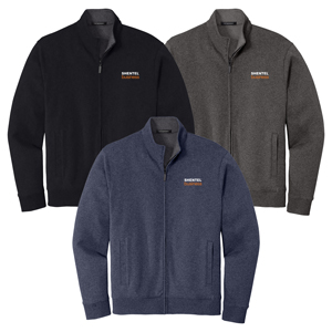 Men's Port Authority® Interlock Full-Zip - Designed for the modern professional, this double-knit style has a striking dual-color look.