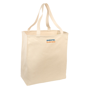 Port Authority® Over-the-Shoulder Grocery Tote - This inexpensive tote has a wide bottom to fit bulky groceries. 