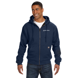 Men's Dri Duck Crossfire Hooded Jacket - 11-ounce, 80% cotton, 20% polyester heavyweight Powerfleece&trade; with triple-needle stitching. 
